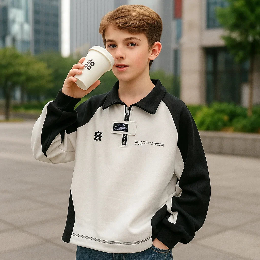 MiniFashion – Ludique et classique – Pull en coton