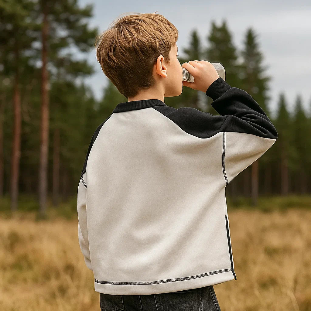 MiniFashion – Ludique et classique – Pull en coton