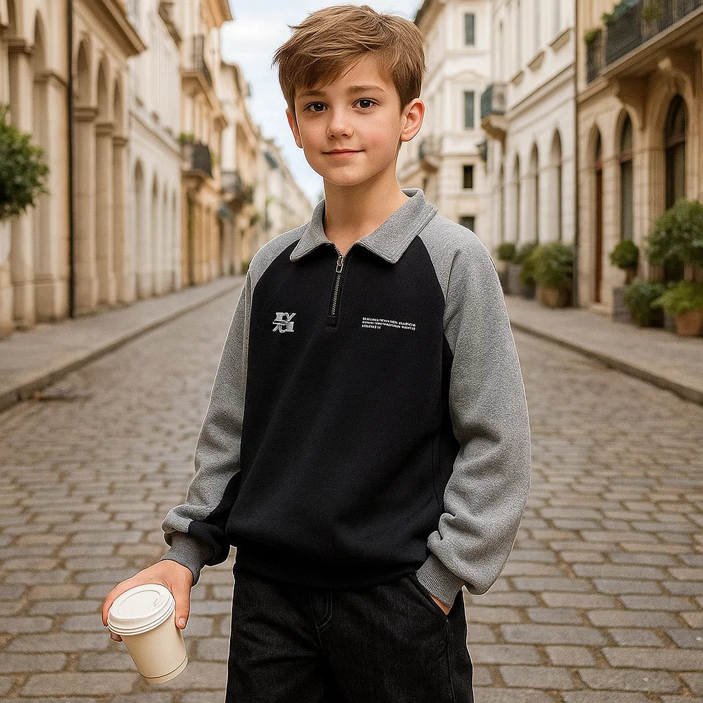 MiniFashion – Ludique et classique – Pull en coton