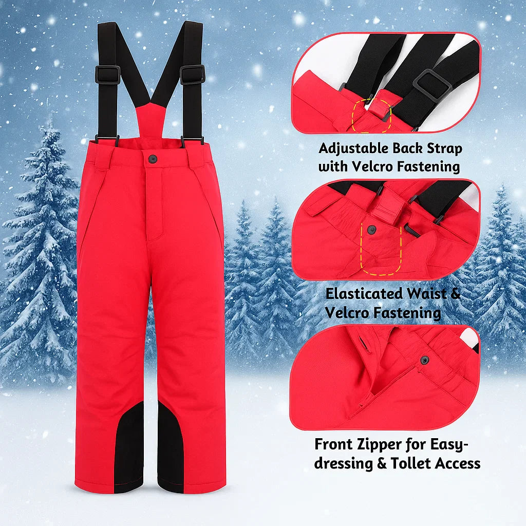 MountainFit – Flexible et chaud – Pantalon de ski pour enfants