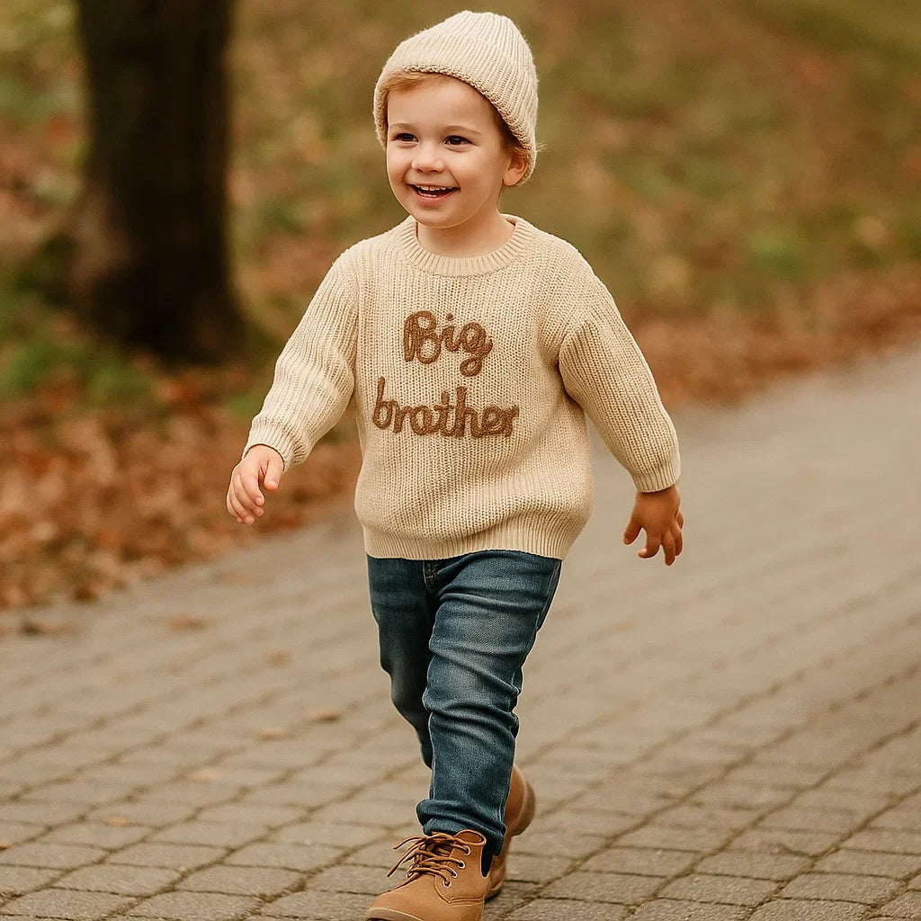 MiniTrend – Confortable et moderne – Pull pour enfant avec « Big Brother »
