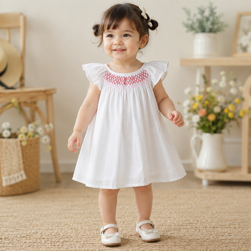 Floral Dress – Légère et aérienne – Robe à manches flottantes pour filles