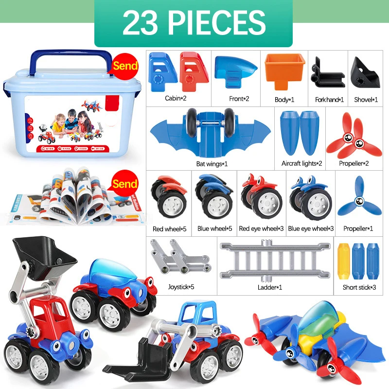 Magnetic Cars™ – Jeu de construction magnétique - Ensemble de véhicules magnétiques