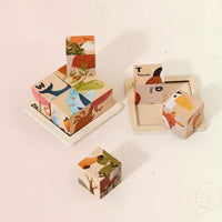 Thumbnail for WoodMind – Créatif et éducatif – Puzzle en bois 6 en 1 Montessori Animaux
