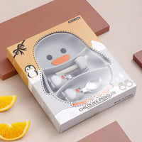 Thumbnail for MiniMeal – Sûr et antidérapant – Set de vaisselle en silicone pour tout-petits avec couverts