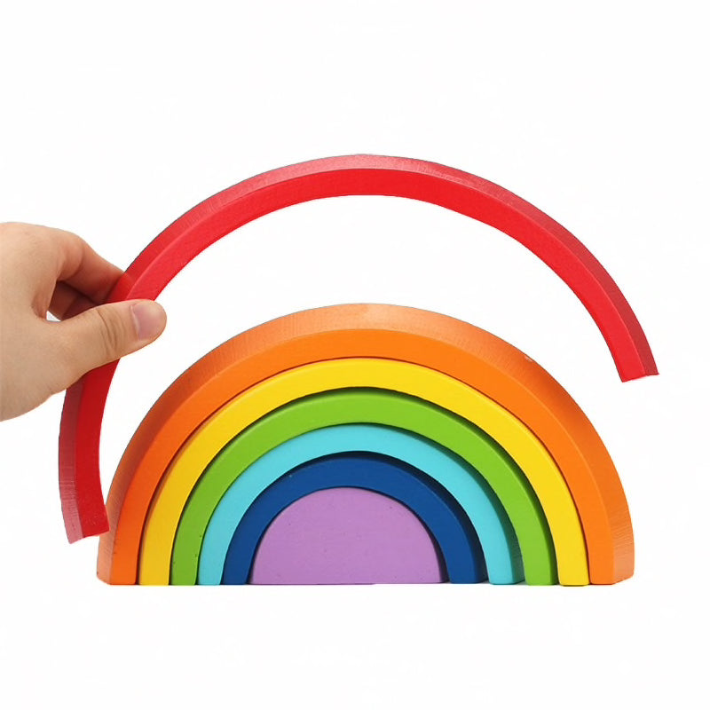 Woods™ - Jouets Montessori - Arc-en-ciel en bois