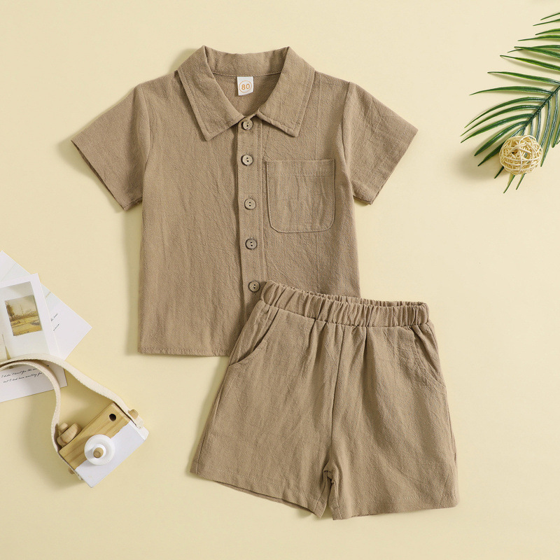 Mini Fashion - Ensemble d'été en coton et lin Garçons