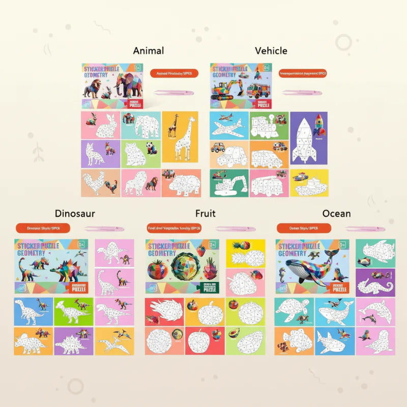3D Sticker Puzzle – Créatif et éducatif – Puzzle géométrique en 3D