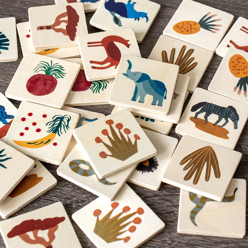 MemoryMatch – Bois & Éducatif – Jeu de mémoire Jungle