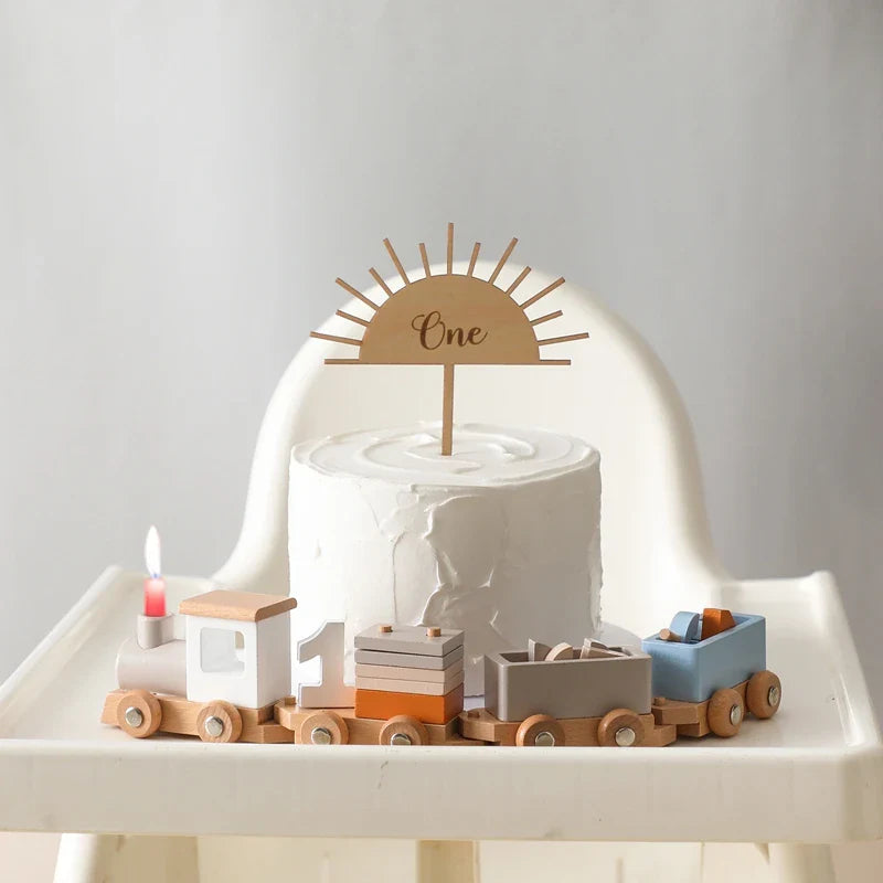 TrainCount –  Classique et éducatif – Train Montessori en bois