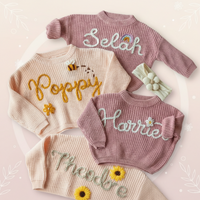 Thumbnail for TinyStitch – Pull tricoté personnalisé avec prénom pour enfants
