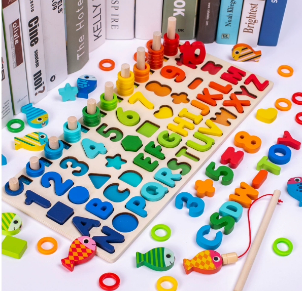 Woods™ - Développement des compétences - Planche de jeu en bois Montessori