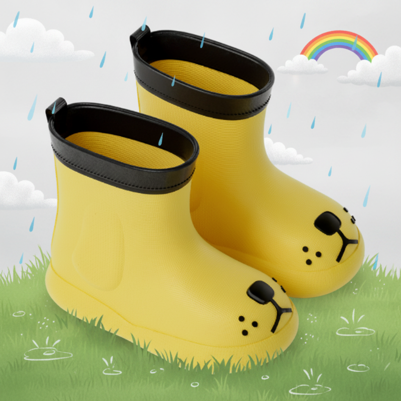 PuddlePaws Kids – Imperméable et ludique - Bottes de pluie Woof
