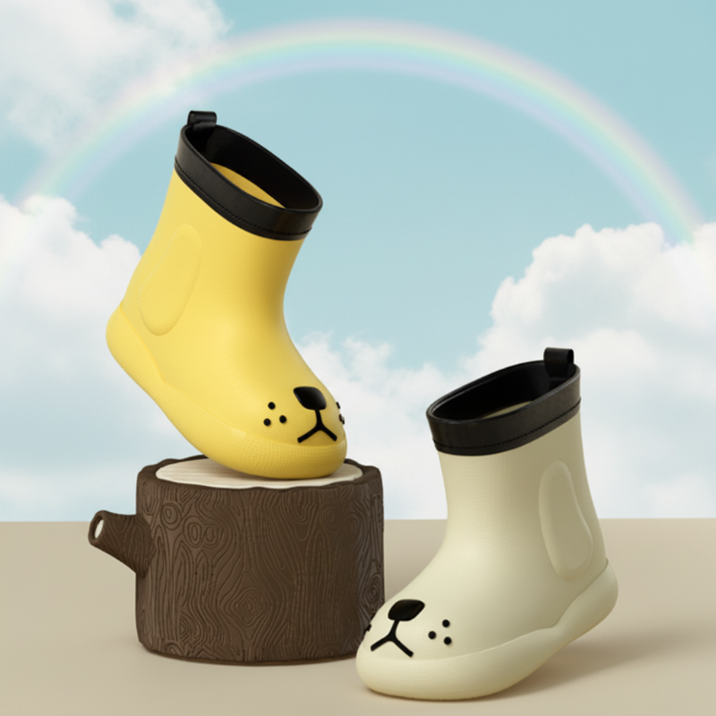 PuddlePaws Kids – Imperméable et ludique - Bottes de pluie Woof