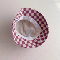 Thumbnail for Bucket Hat – Mignon et protecteur – Bonnet pour enfant à carreaux