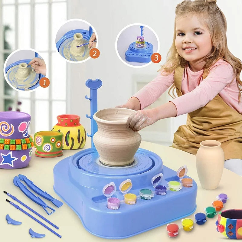 Kinds Potter Set™ - Création en Argile - Ensemble de poterie pour enfants