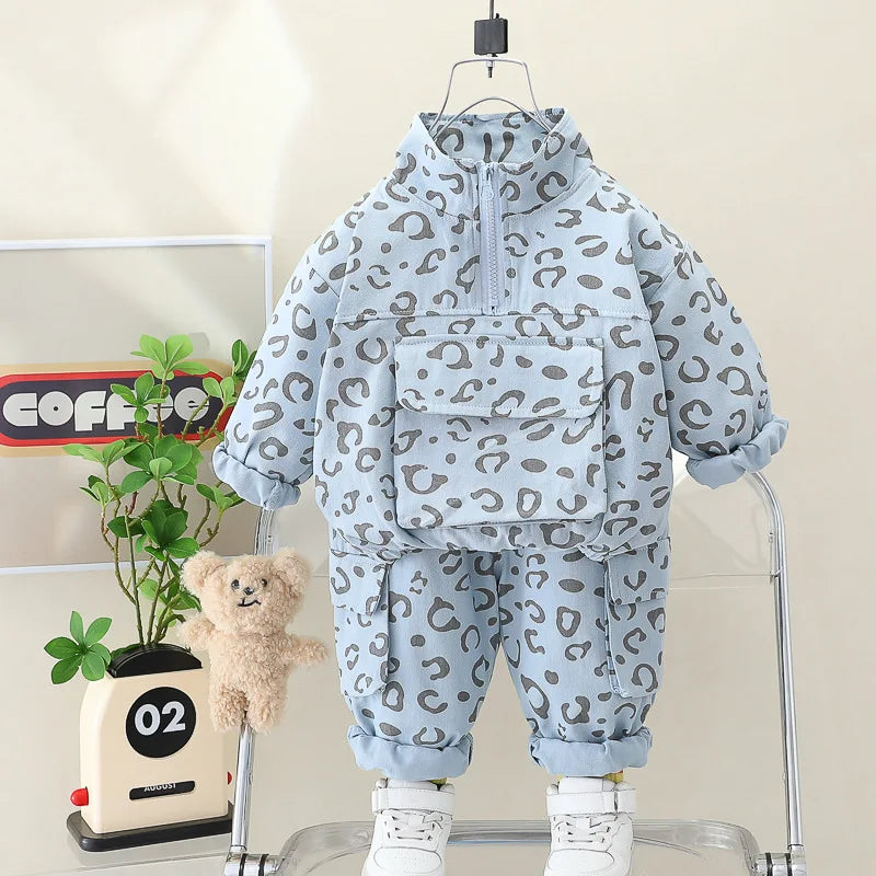 Mini Fashion™ - Imprimé Léopard Tendance - Ensemble de Robes 2 Pièces