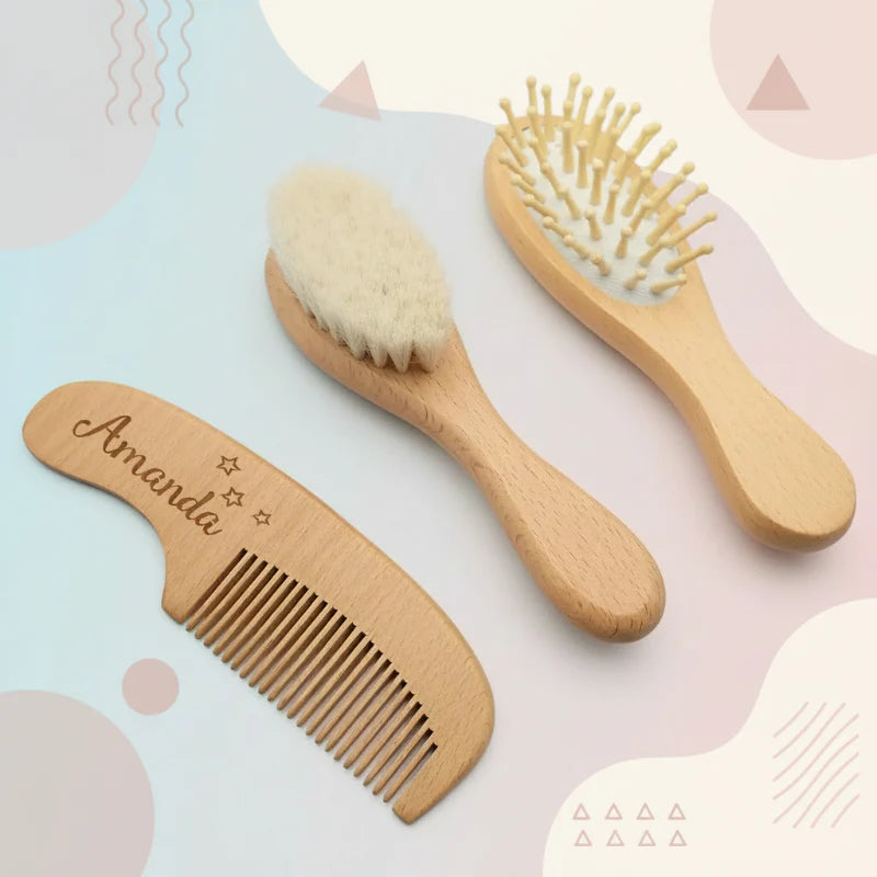 Personalized Hairbrush – Douce et unique – Ensemble de brosses à cheveux personnalisées pour bébé