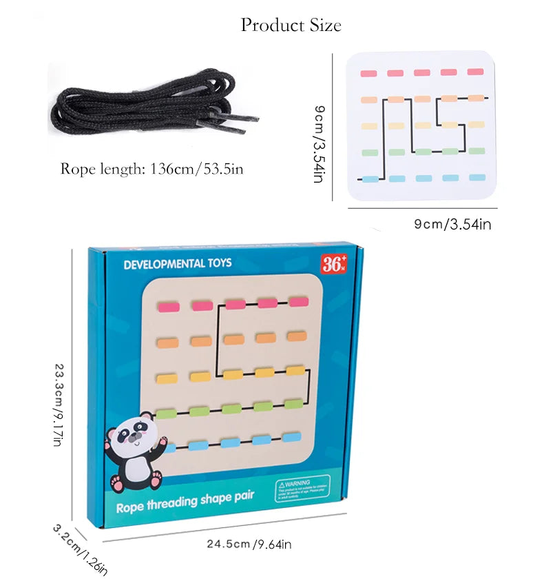 Tangle Toys™ - Nœuds et coloriages - Poser des motifs avec de la ficelle