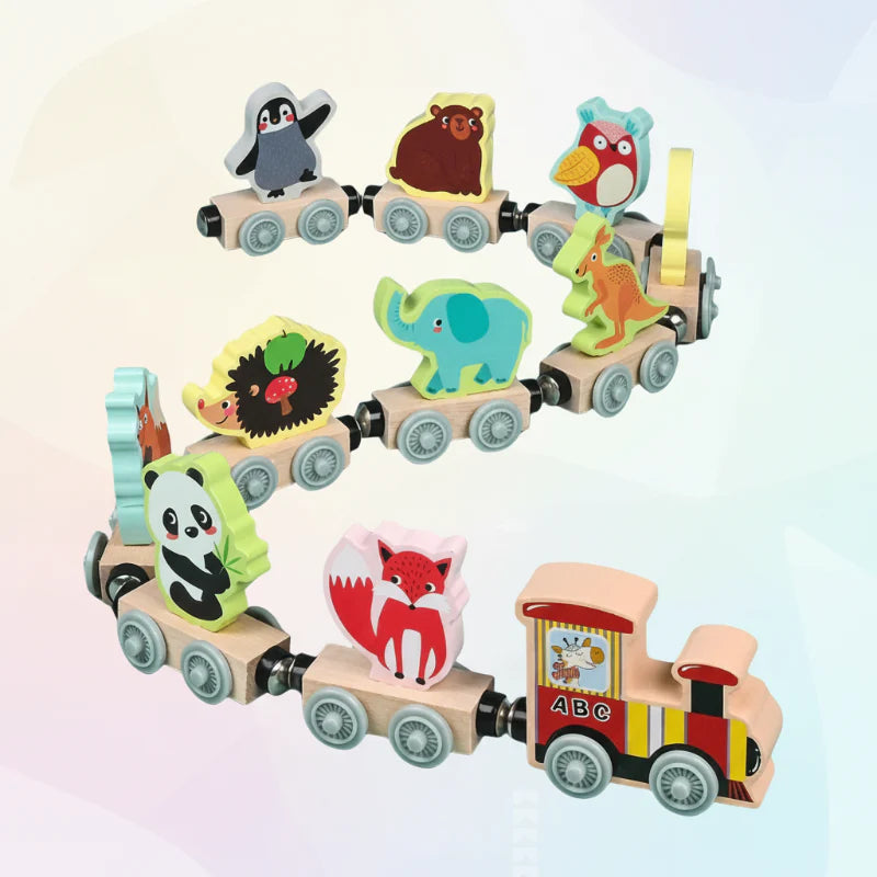 MagniZoo – Adorable & Bois – Petit train magnétique avec animaux