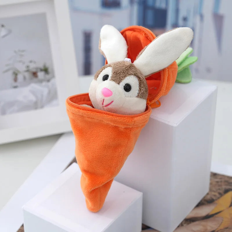 Personalized Bunny – Le cadeau de Pâques idéal - Lapin en peluche avec une carotte et son prénom