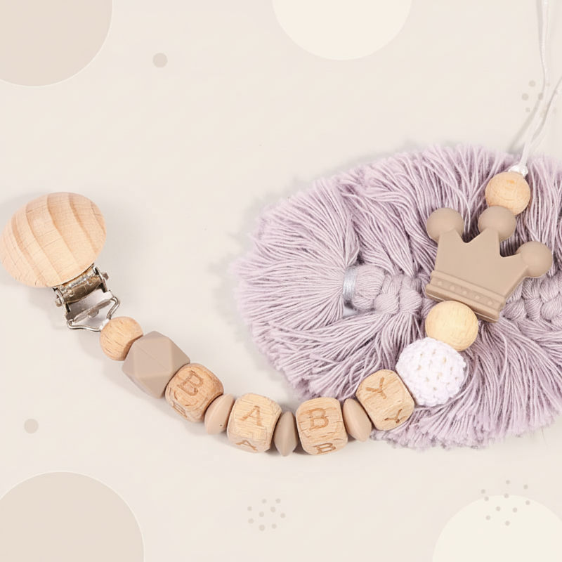 Personalized Pacifier Chain – Sécurité et élégance - Attache-sucette personnalisée