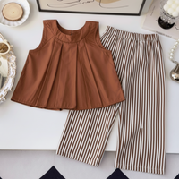 Thumbnail for Sleeveless Tops & Pants – Douceur et élégance – Ensemble d'été pour enfants