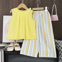 Thumbnail for Sleeveless Tops & Pants – Douceur et élégance – Ensemble d'été pour enfants