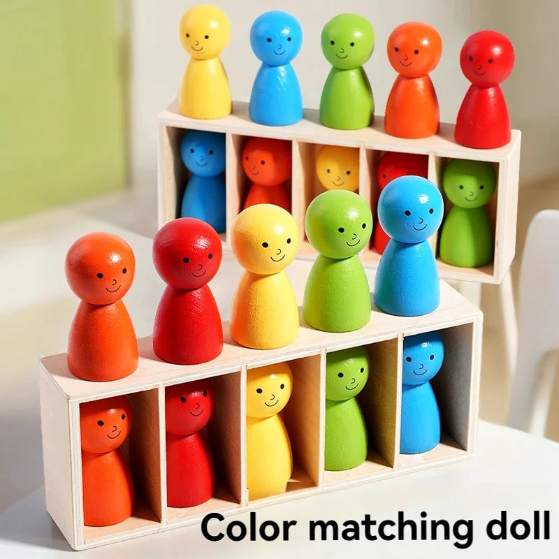 WoodenMatch – Intelligent et ludique – Jeu de couleurs Montessori
