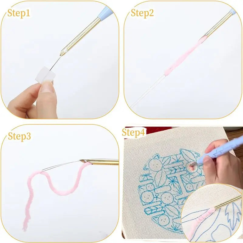 ThreadArt – Fait main & Coloré – Kit de broderie Animaux