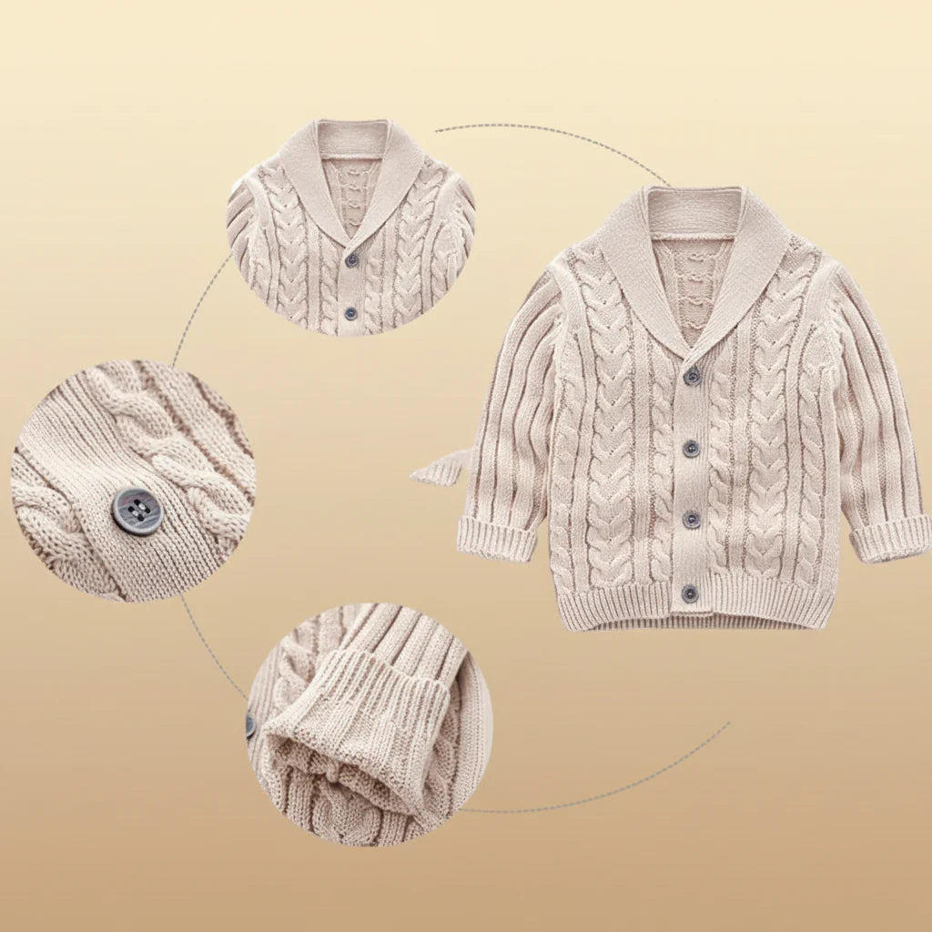 CozyCub – Confortable et tendance – Cardigan tricoté pour enfant
