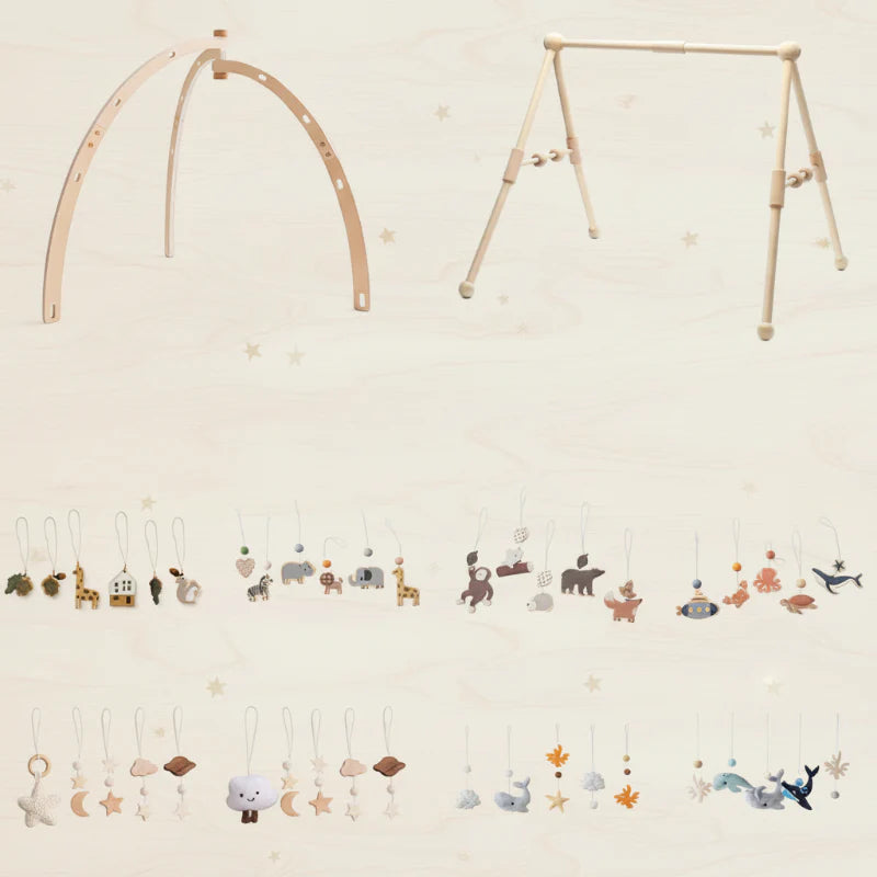 Wooden Baby Rattle Toy – Éveil sensoriel et sécurité – Baby Gym