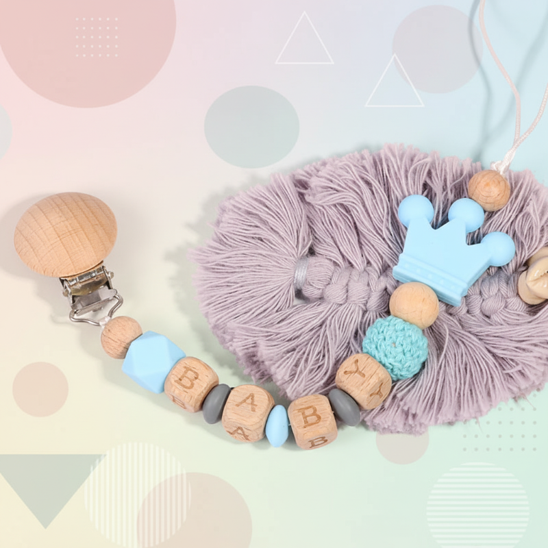 Personalized Pacifier Chain – Sécurité et élégance - Attache-sucette personnalisée