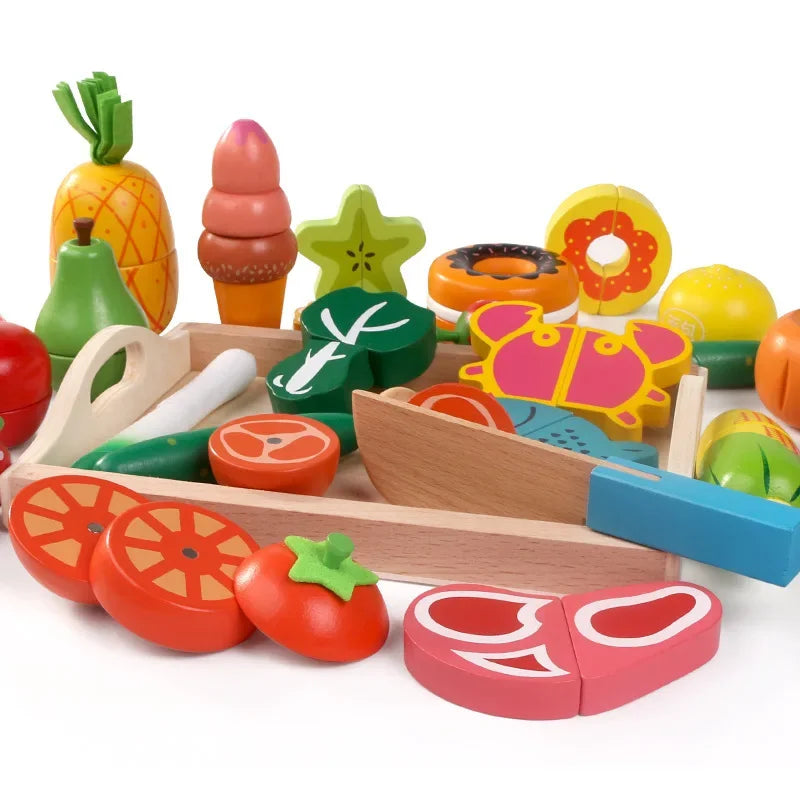 MiniChef – Amusant et créatif – Set de jeu magnétique en bois pour la cuisine