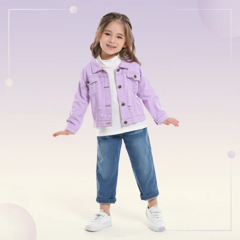 Candy Color Veste en jean – Veste en jean légère pour enfants