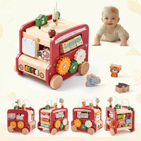 Thumbnail for BusyRide – Éducatif et polyvalent – Bus d'activités Montessori en bois