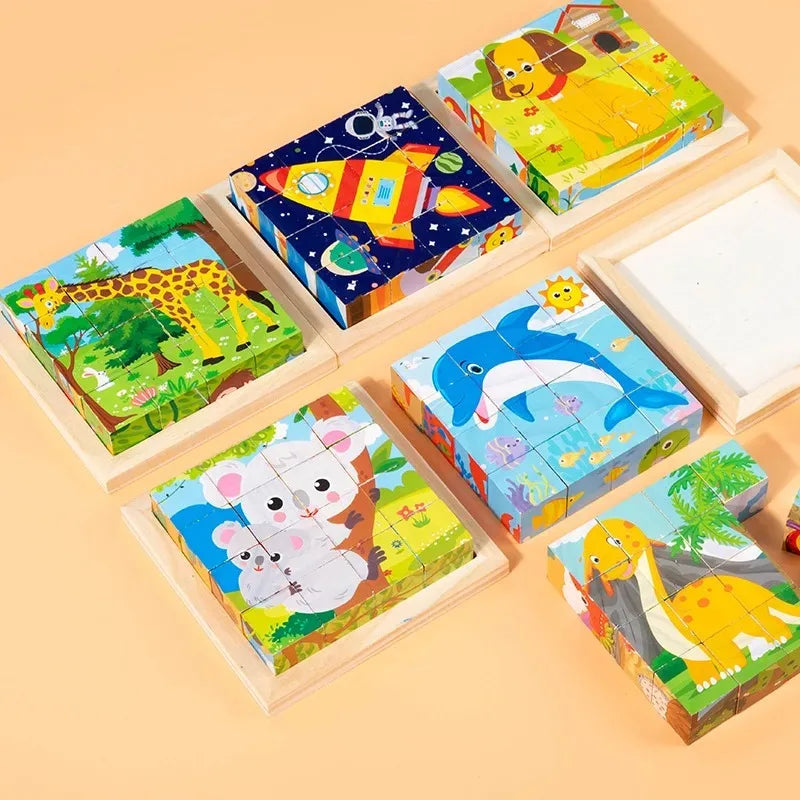 CubePuzzle – Ludique et éducatif – Puzzle en blocs de bois 3D