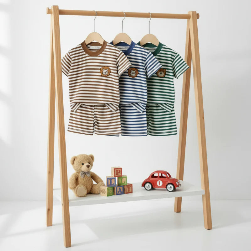 Kids Stripe Outfit – Tendance et confort – Tenue d'été pour enfants
