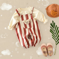 Thumbnail for Striped Overall Romper – Douceur et confort – Combinaison pour enfant