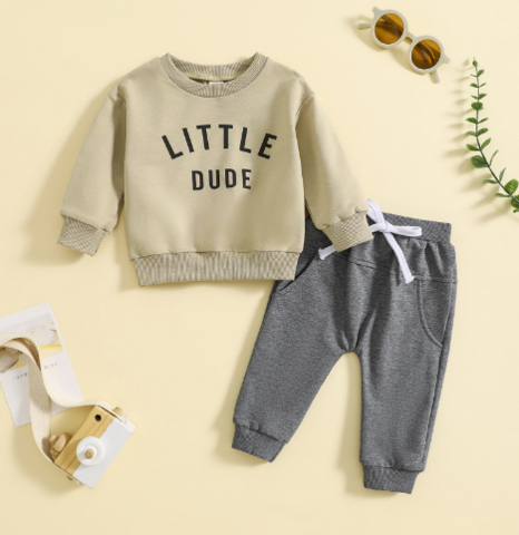 Mini Fashion™ - Ensemble en coton 'Little Dude'