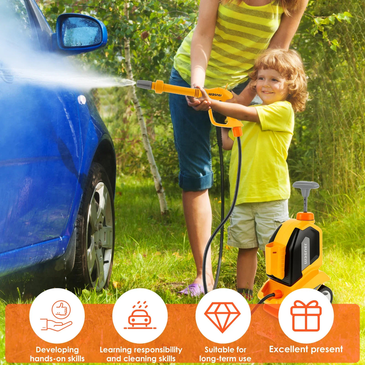 CarWash – Ludique et amusant – Kit de lavage de voiture pour enfants