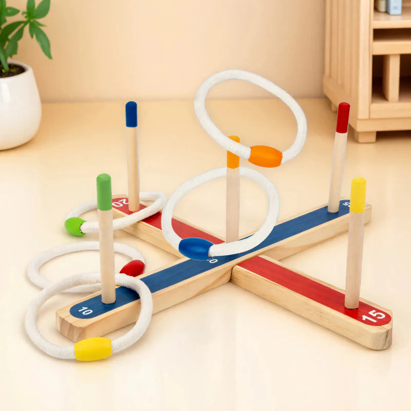 Montessori Ring Toss Game – Actif et éducatif – Jeu de lancer d'anneaux