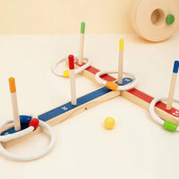 Thumbnail for Montessori Ring Toss Game – Actif et éducatif – Jeu de lancer d'anneaux