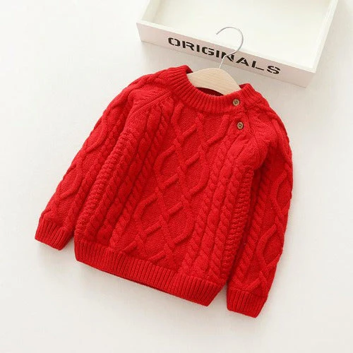 LittleLoom – Sympa et confortable – Pull d'hiver tricoté en laine