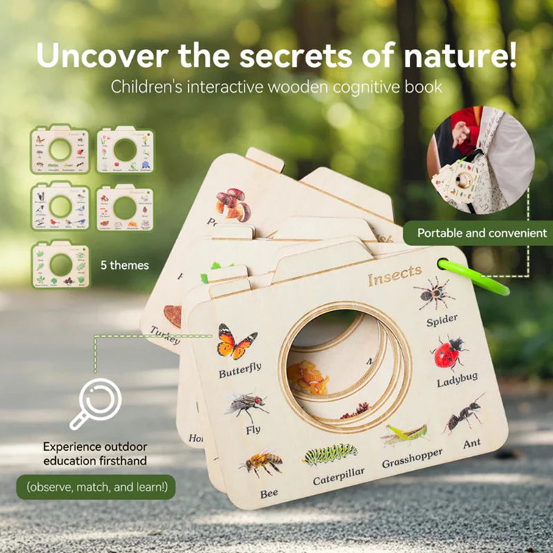 NatureBook – Coffret découverte nature – Fenêtre d'observation éducative en bois