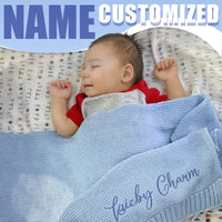 Thumbnail for Personalized Baby Blanket – Douce et unique – Couverture en coton personnalisée et brodée