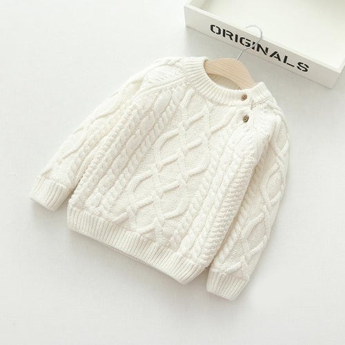 LittleLoom – Sympa et confortable – Pull d'hiver tricoté en laine