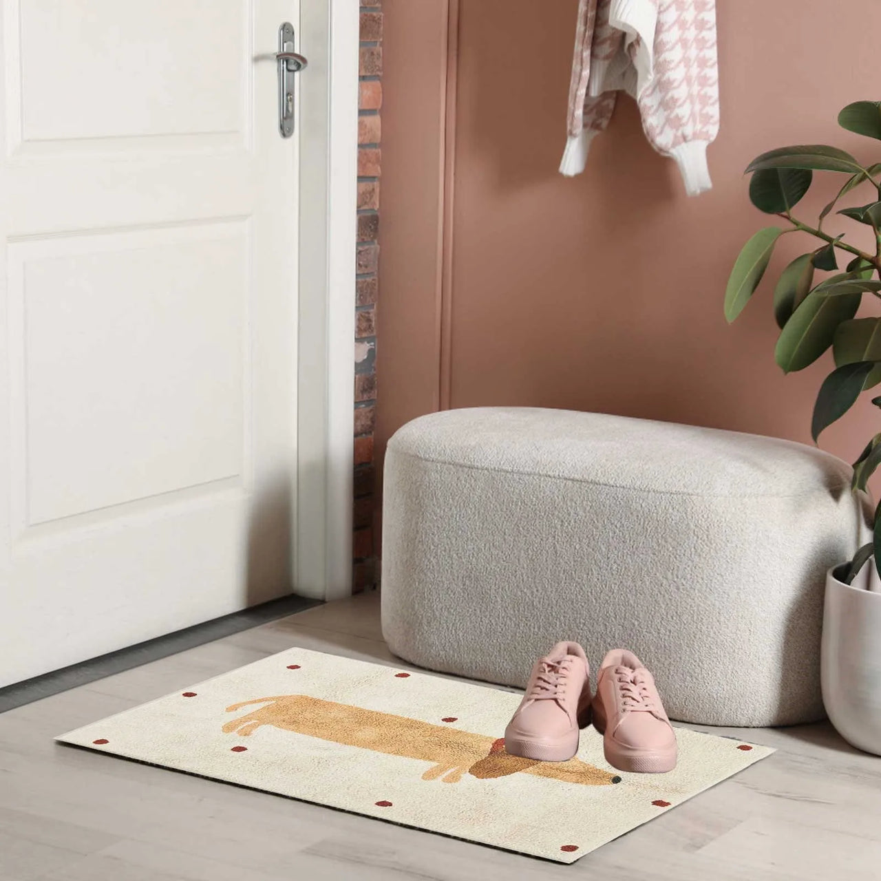 Little Haven™ - Doux et Confortable - Tapis avec imprimé teckel