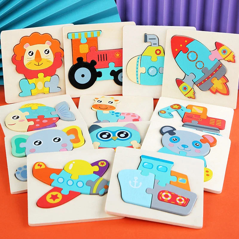 3D Wooden Puzzle™ - Jouer à l'aventure avec les animaux - Puzzle