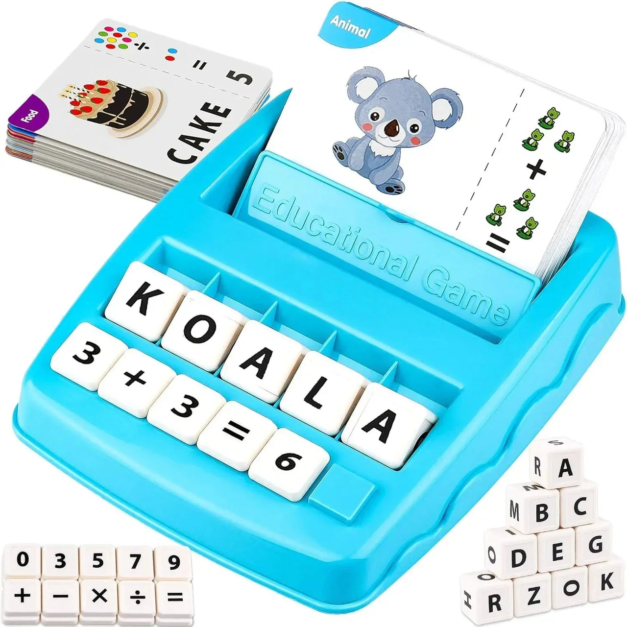 EduPlay – 2 en 1 - Kit d'apprentissage et de jeu avec cartes alphabet et chiffres
